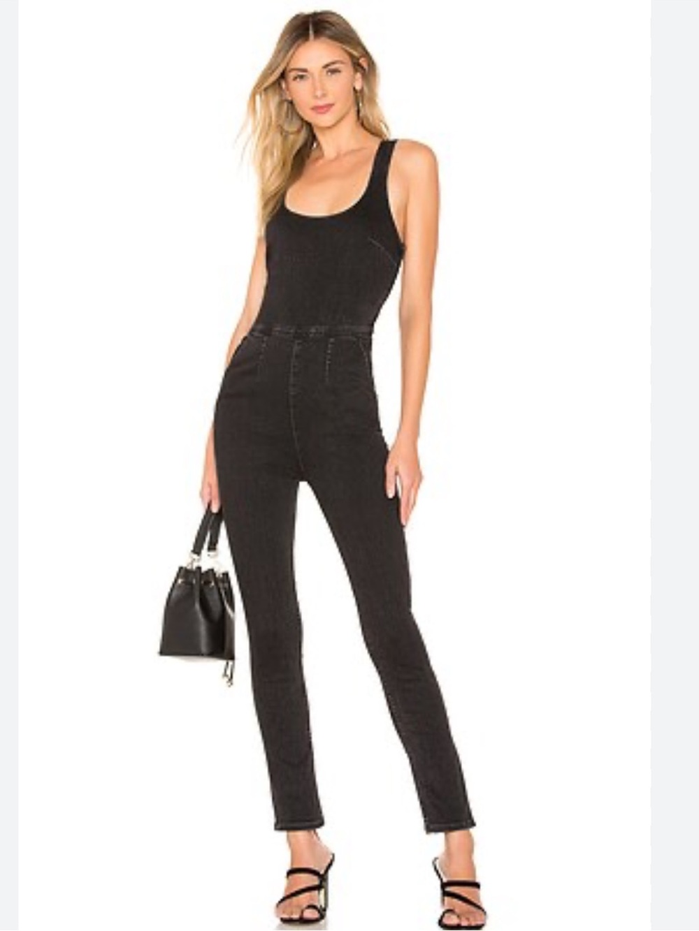 Free People Black Denim Scarlet Jumpsuit 4